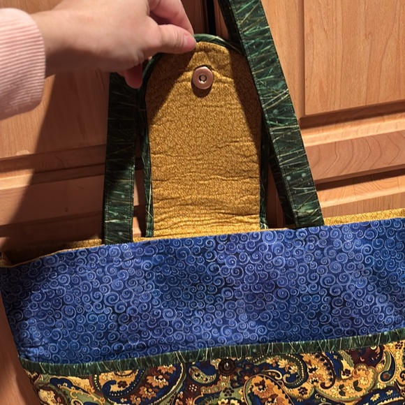 Unique Chinese paisley print book tote bag - Picture 6 of 17